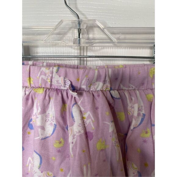 Cat & Jack Girls Skort L Lavender Unicorn Print Play Clothes Elastic Waistband - Picture 4 of 5